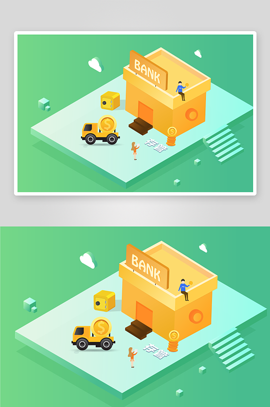 矢量建筑高楼插画-众图网