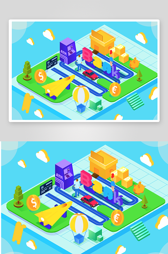 矢量建筑高楼插画-众图网