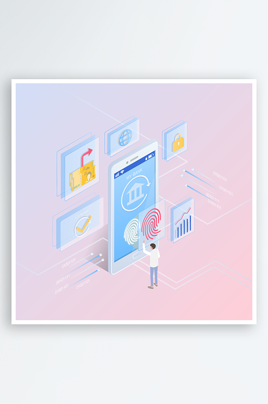 矢量购物场景插画图片素材-众图网