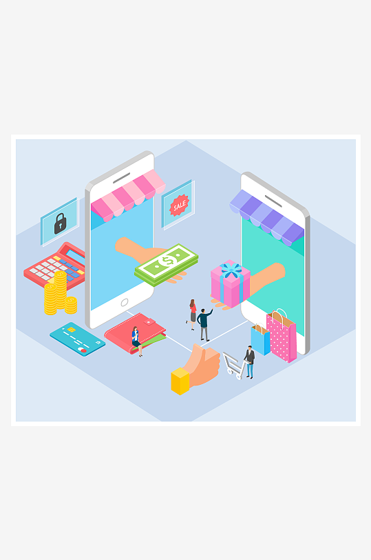 矢量创意场景插画图片素材-众图网