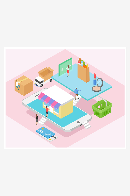 矢量创意场景插画图片素材-众图网