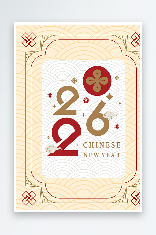 马年新年春节矢量素材-众图网