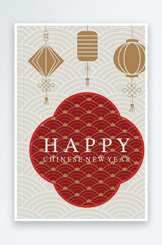 马年新年春节矢量素材-众图网