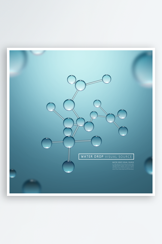 水珠分子背景素材-众图网