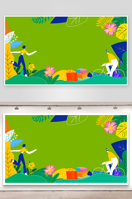 春日展板设计模板素材-众图网