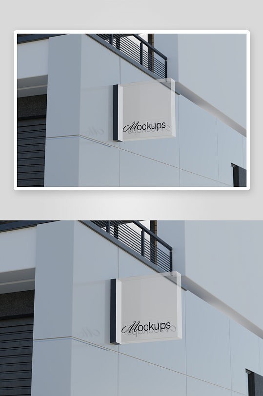 店铺招牌mockup样机设计素材-众图网