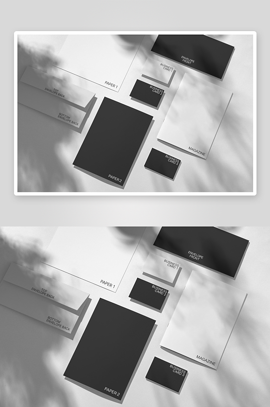 信纸名片卡片mockup样机设计素材-众图网