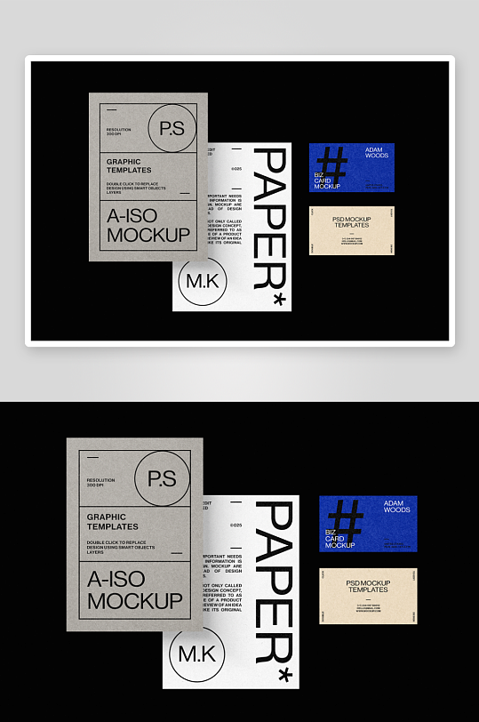 名片卡片传单mockup样机设计素材-众图网