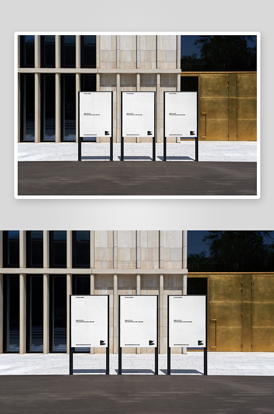 户外广告mockup样机设计素材-众图网