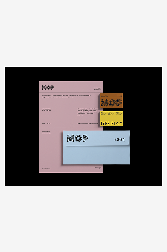 卡片名片mockup样机设计素材-众图网