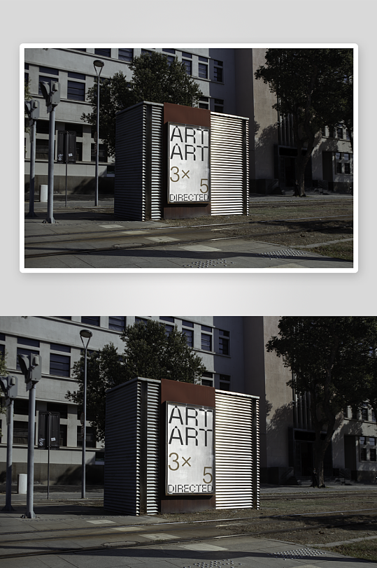 户外广告展示mockup样机设计素材-众图网