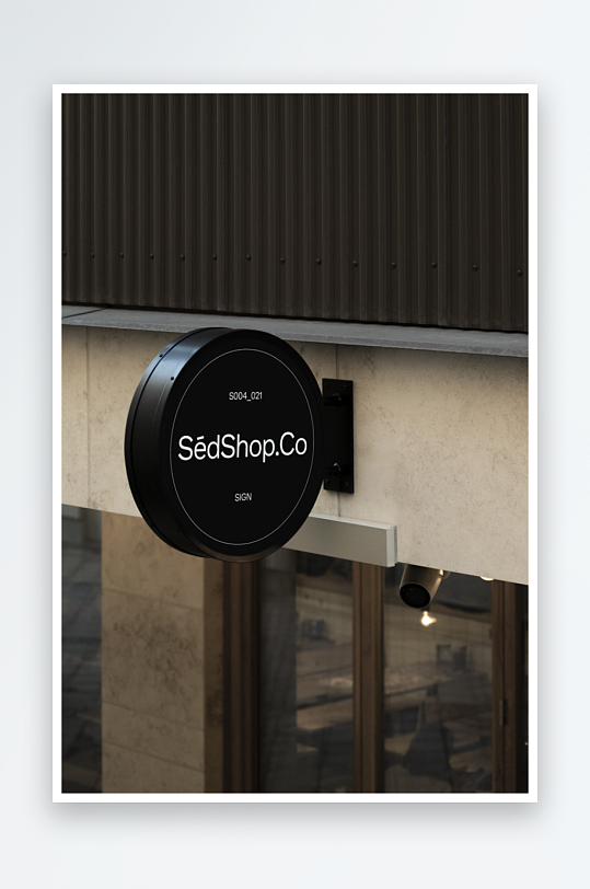 店铺灯箱mockup样机设计素材-众图网