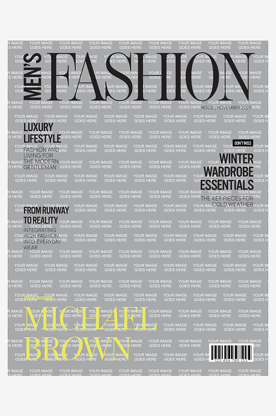 创意大气杂志封面元素-众图网