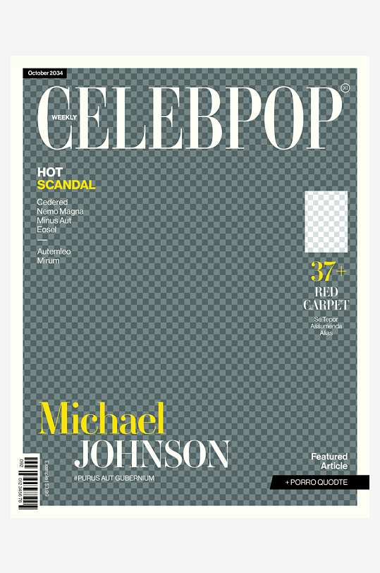 创意大气杂志封面元素-众图网