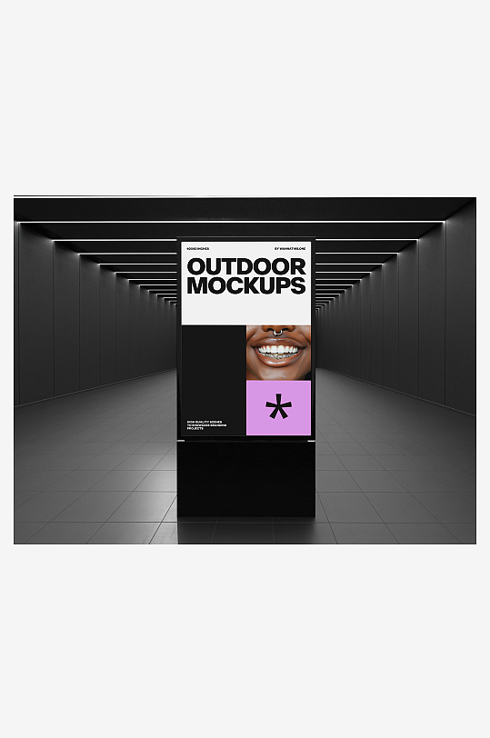户外广告mockup样机设计素材-众图网