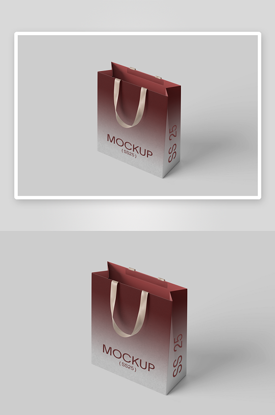 手提袋购物袋mockup样机设计素材-众图网