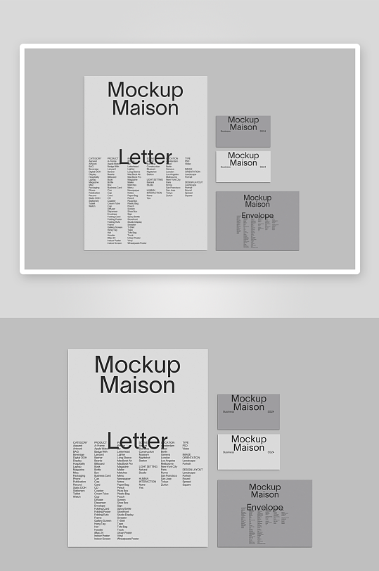 信纸卡片mockup样机设计素材-众图网