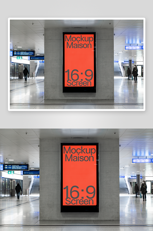 户外广告mockup样机设计素材-众图网