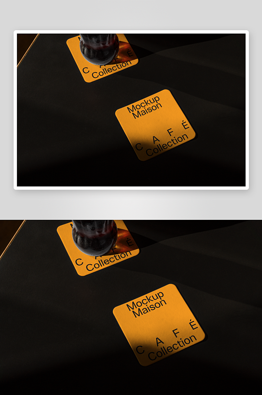 杯垫mockup样机设计素材-众图网