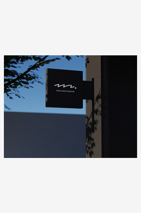 店铺招牌mockup样机设计素材-众图网