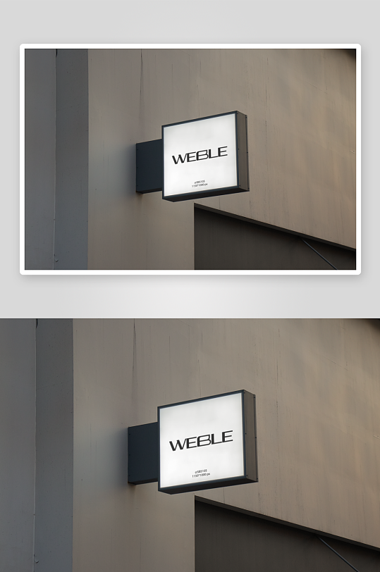 店铺灯箱mockup样机设计素材-众图网