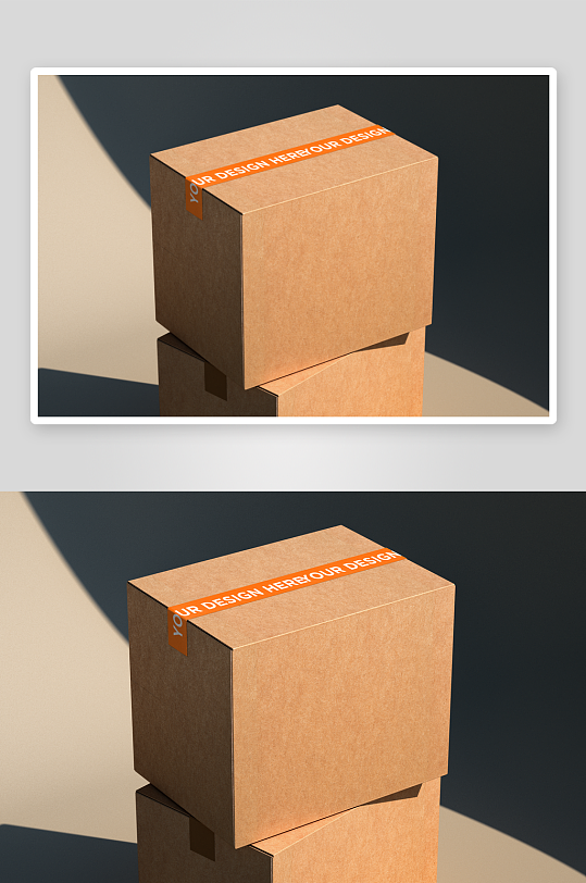 纸盒包装盒mockup样机设计素材-众图网