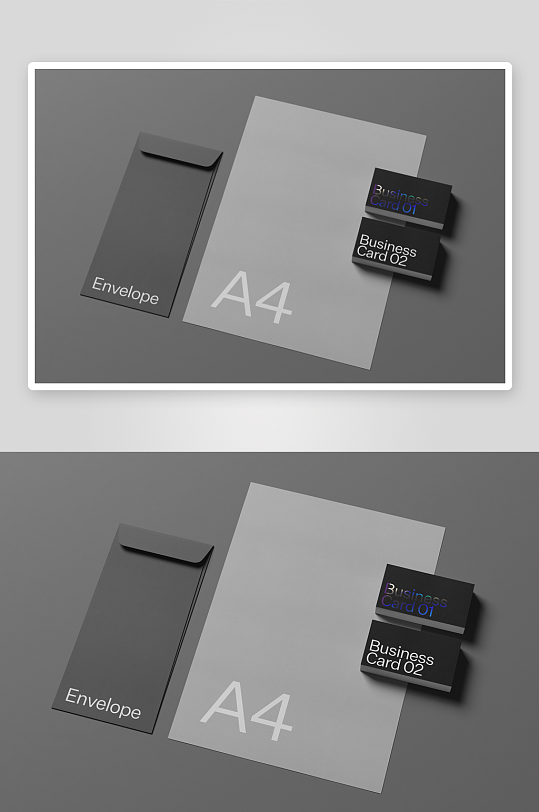 信纸名片mockup样机设计素材-众图网