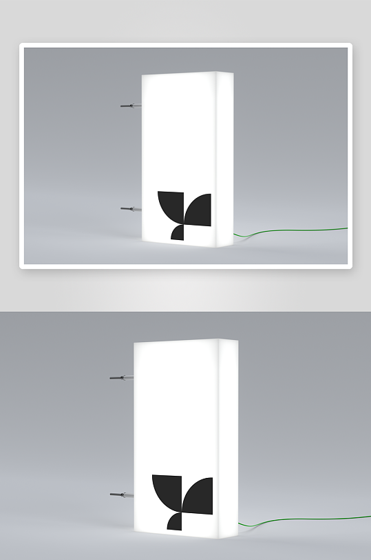 户外广告灯箱mockup样机设计素材-众图网
