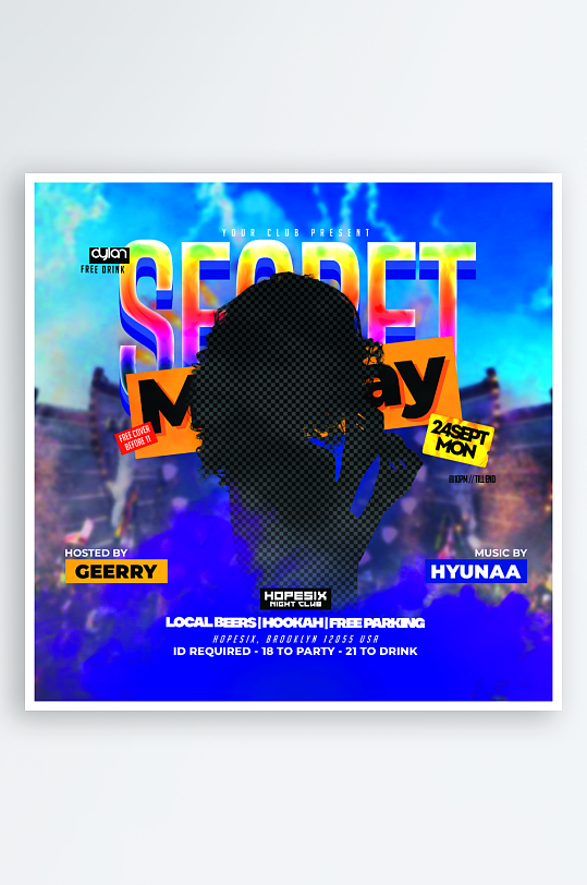 夜店派对PSD分层设计素材-众图网