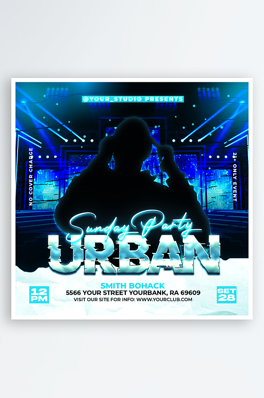 夜店派对PSD分层设计素材-众图网