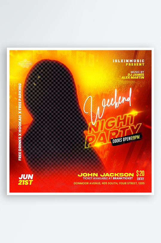 夜店派对PSD分层设计素材-众图网