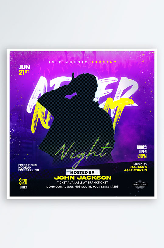 夜店派对PSD分层设计素材-众图网