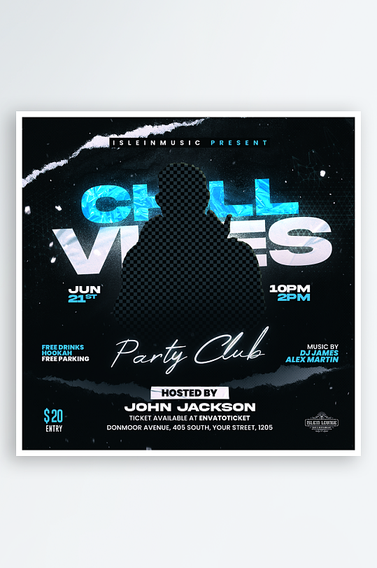 夜店派对PSD分层设计素材-众图网