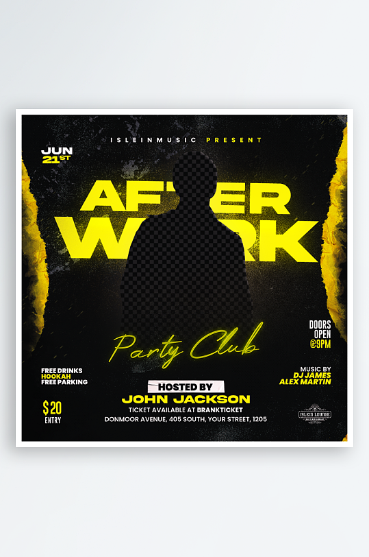 夜店派对PSD分层设计素材-众图网