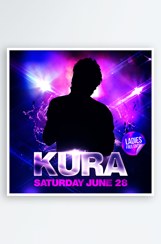 演出夜店派对PSD分层设计素材-众图网