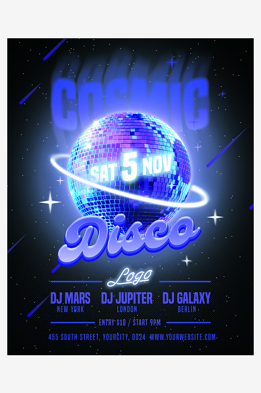 演出夜店派对PSD分层设计素材-众图网