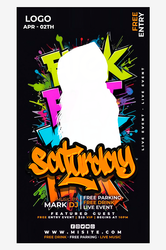 演出夜店派对PSD分层设计素材-众图网