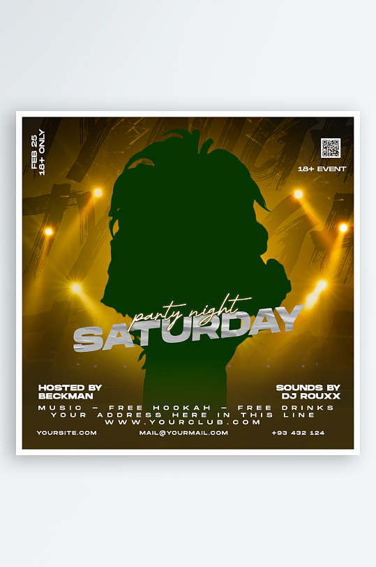 夜店演唱会PSD分层设计素材-众图网