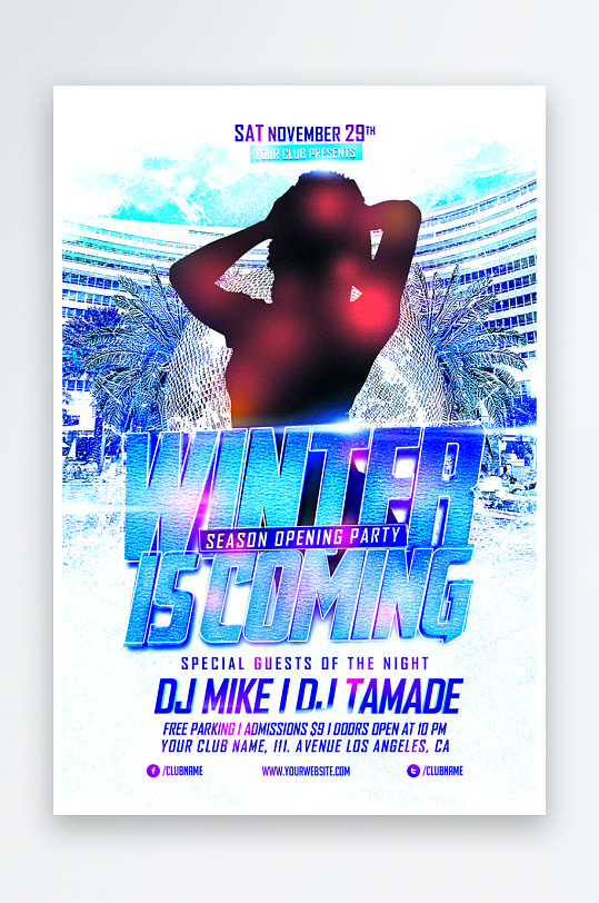 夜店派对演出PSD分层设计素材-众图网