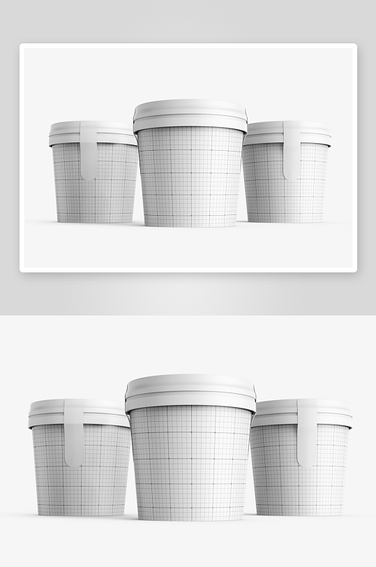 创意简约雪糕杯子样机展示-众图网