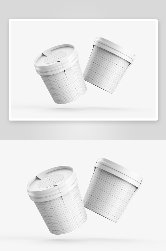 创意简约雪糕杯子样机展示-众图网