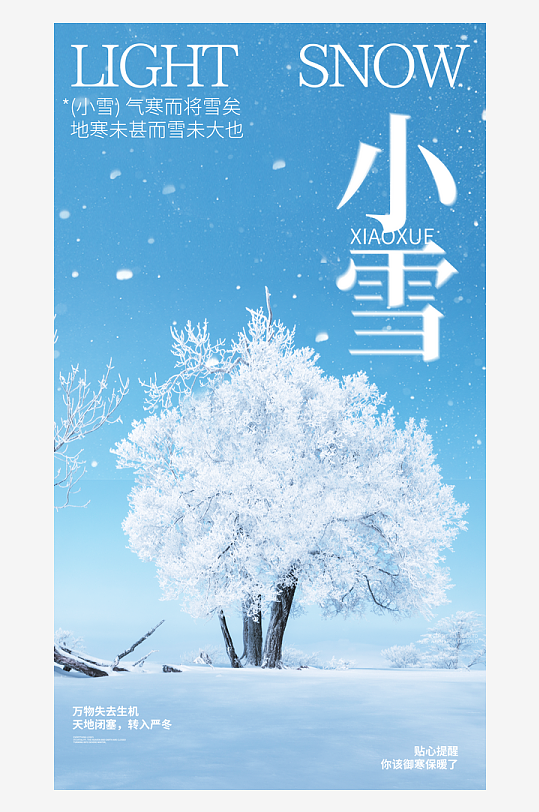 二十四节气小雪海报