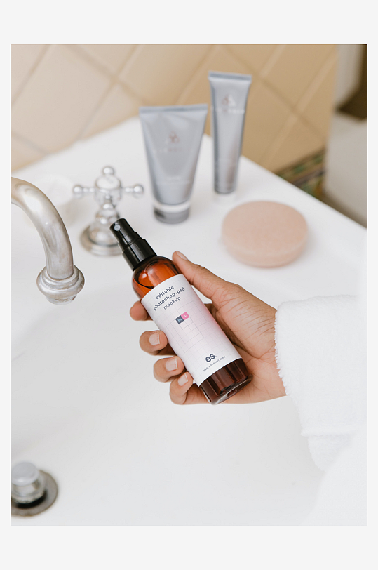 高端化妆品精华样机-众图网