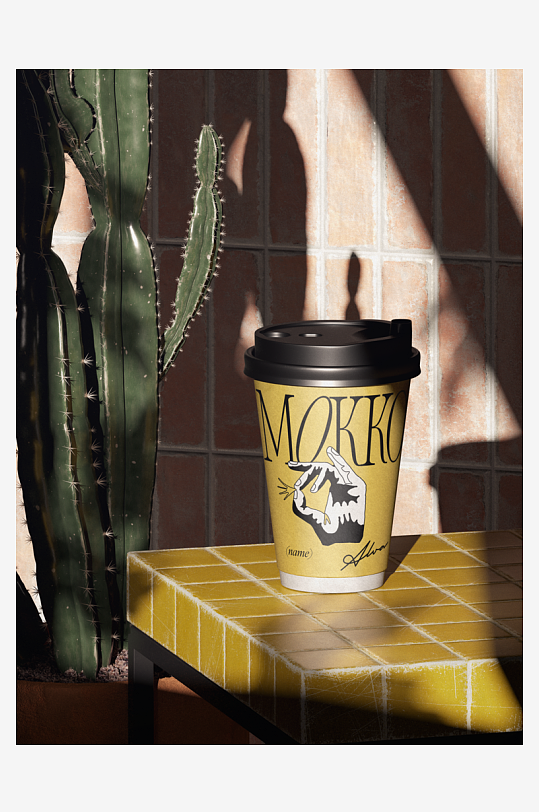 高端奶茶咖啡杯样机-众图网