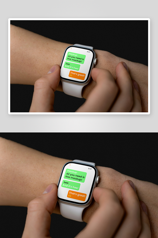 高端智能手表界面样机-众图网