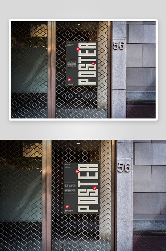 高端街头海报样机-众图网