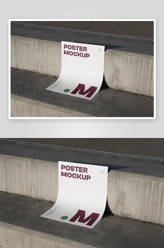 高端A4纸张海报样机-众图网