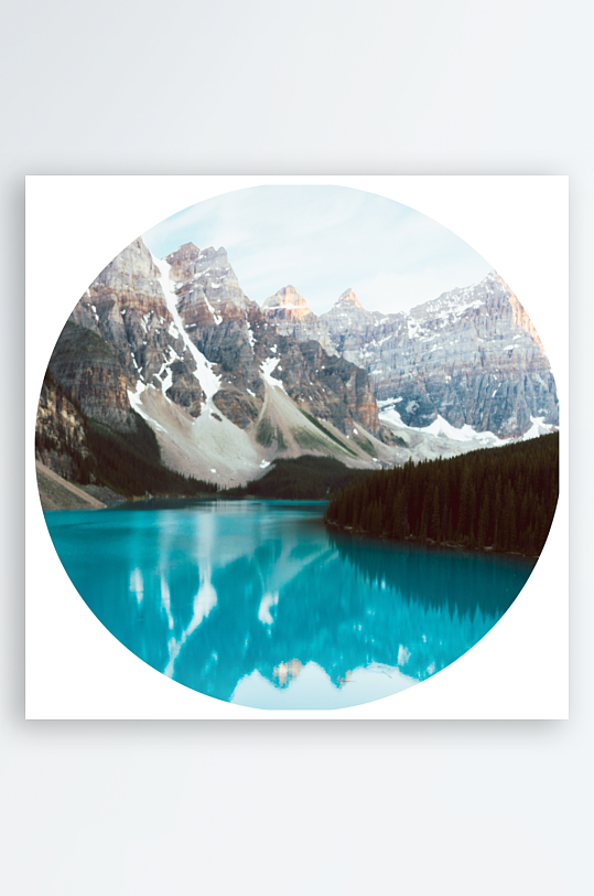 唯美风景画圆形装饰画-众图网