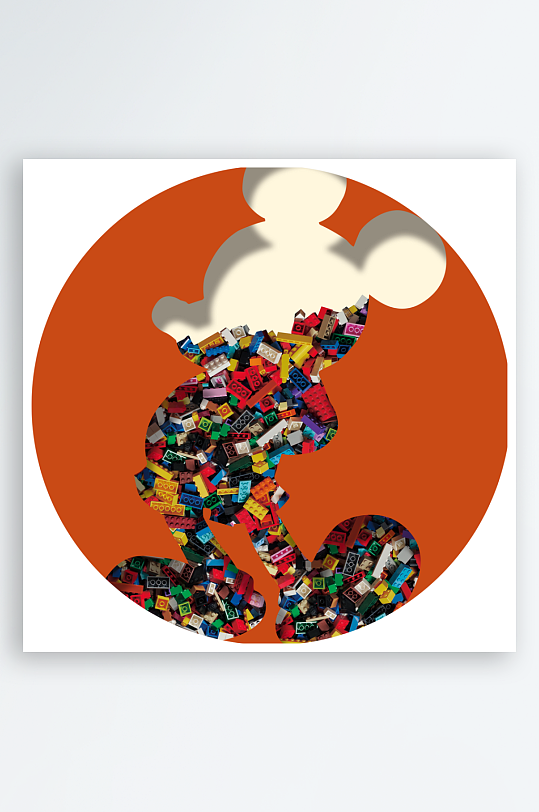 轻奢动物圆形装饰画-众图网