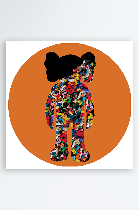 轻奢动物圆形装饰画-众图网